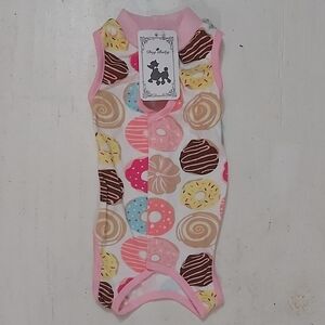 Dog Baby Colorful Donut Print Shirt Onesie Suze Medium
